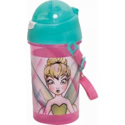 GIM Plastic Canteen Flip 500ML Tinkerbell 551-68209 5204549098329