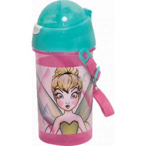 GIM Plastic Canteen Flip 500ML Tinkerbell 551-68209 5204549098329
