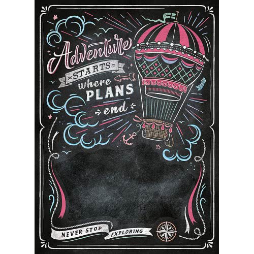 Clementoni Black Board Puzzle-Never Stop Exploring-1000 Pieces, Multicoloured, 39478 1260-39478 8005125394784
