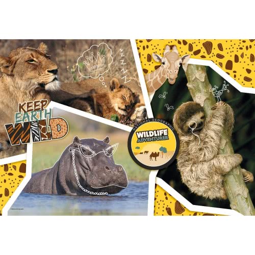 Clementoni Kids Puzzle Super Color National Geo Kids Wildlife Adventurer 104 Pcs 1210-27143 8005125271436
