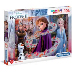 Clementoni Kids Puzzle Super Color Glitter Frozen 2 104 Pcs 1210-20162 8005125201624