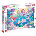 Clementoni Παιδικό Παζλ Color Glitter Γοργόνες 104 Τμχ 1210-20149 8005125201495