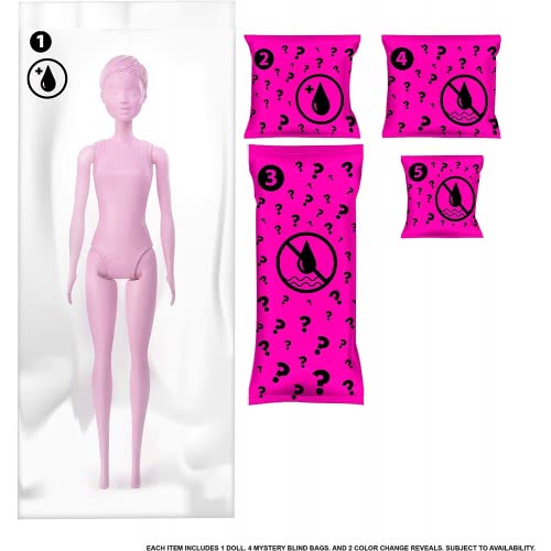 Mattel Barbie Color Reveal Wave 1 Animal Themed Κούκλα Με 7 Εκπλήξεις GMT48 887961861655