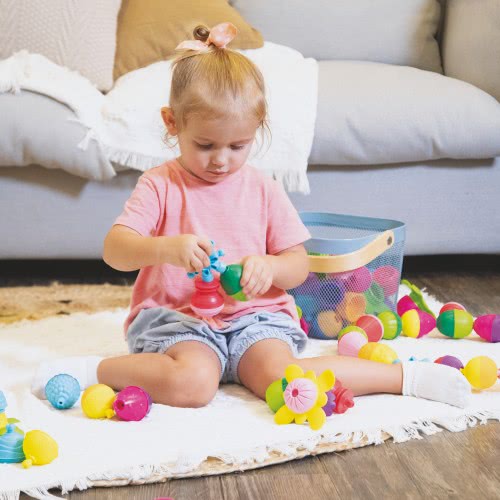 Lalaboom 5In1 Educational Baby Toddler Snap Beads 48 Pcs For 10+ Months 1000-86129 4897067861295