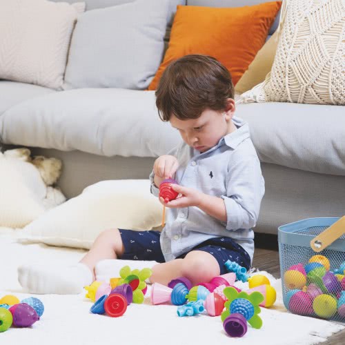 Lalaboom 5In1 Educational Baby Toddler Snap Beads 48 Pcs For 10+ Months 1000-86129 4897067861295