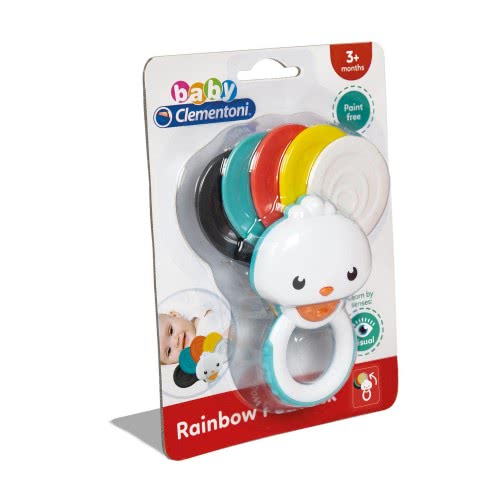 Clementoni Baby Baby Rattle Rainbow Peacock For 3+ Months 1000-17325 8005125173259