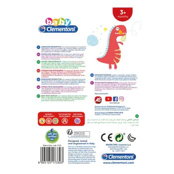 Clementoni Baby Baby Rattle Hungry Dino Shake And Play For 3+ Months 1000-17330 8005125173303