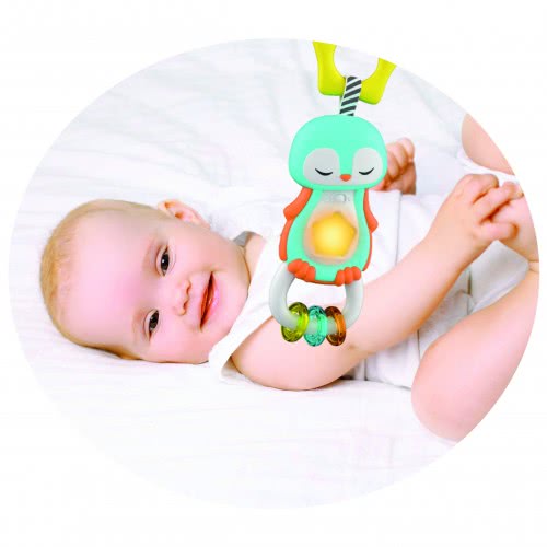 Clementoni Baby Baby Rattle Sweet Penguin Light And Melodies For 3+ Months 1000-17331 8005125173310