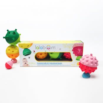 Lalaboom 2 Sensory Balls And 4 Educational Beads For 10-36 Months 1000-86151 4897067861516