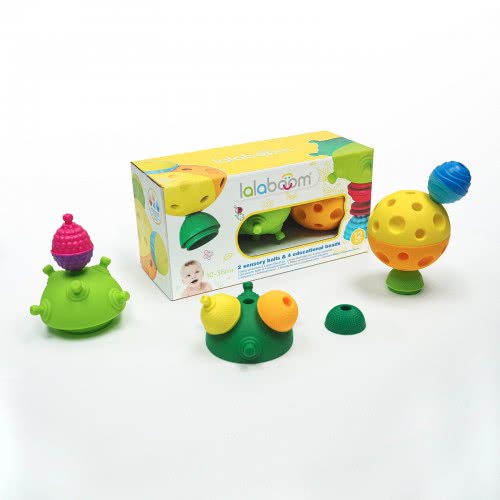 Lalaboom 2 Sensory Balls And 4 Educational Beads For 10-36 Months 1000-86151 4897067861516