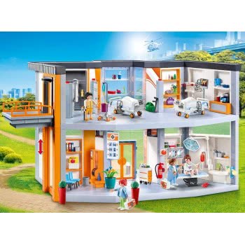 Playmobil Large Furnished Hospital With Lift 70190 4008789701909
