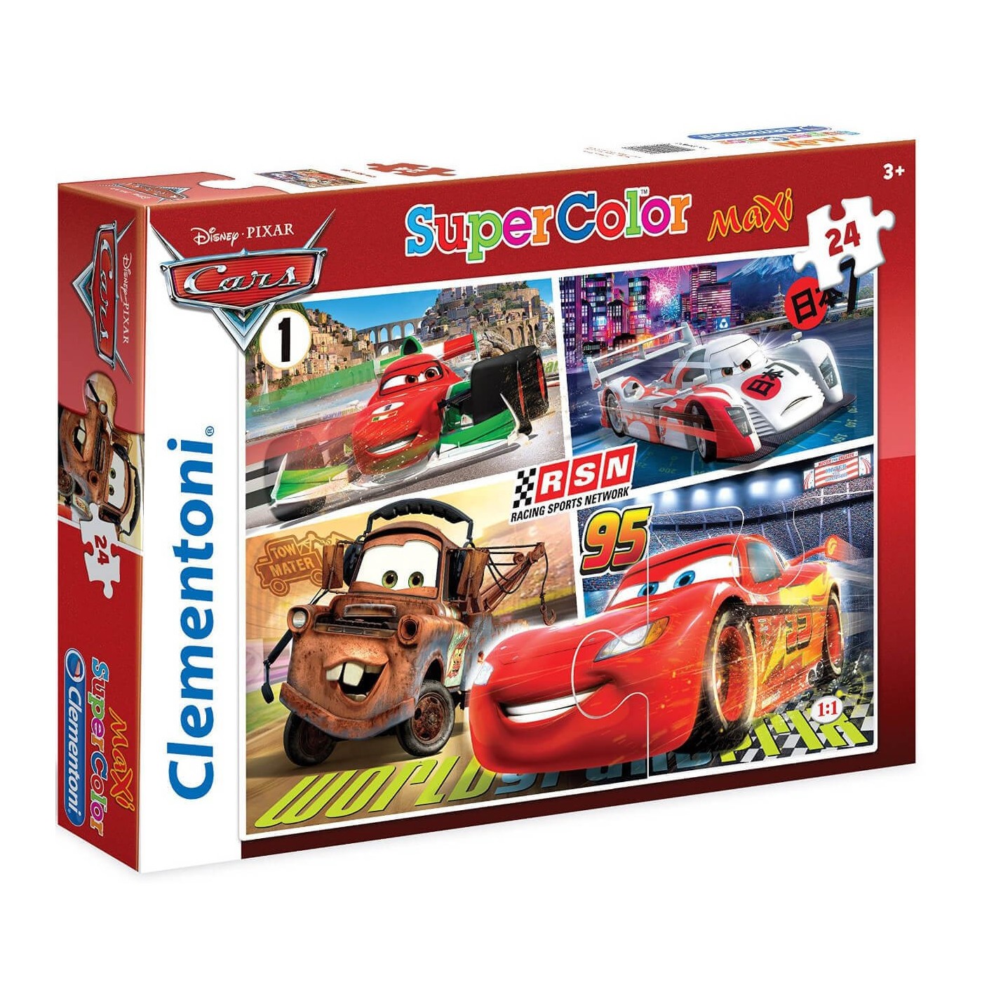 Clementoni Παζλ 24Τεμ Maxi Super Color Disney Cars 1200-24470 | Toys ...