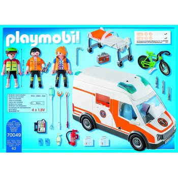 Playmobil Hospital Ambulance With Lights And Sound 70049 4008789700490