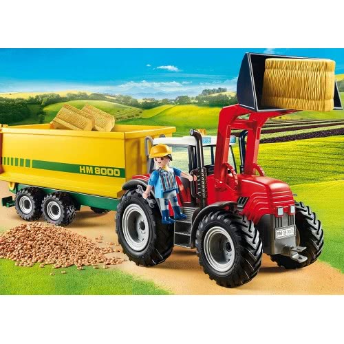 Playmobil Farm Tractor With Feed Trailer 70131 4008789701312