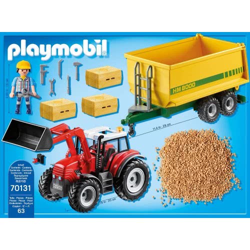 Playmobil Farm Tractor With Feed Trailer 70131 4008789701312