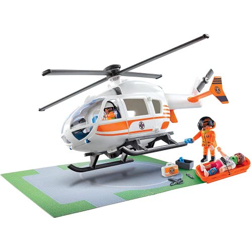 Playmobil Hospital Emergency Helicopter With Landing Pad 70048 4008789700483