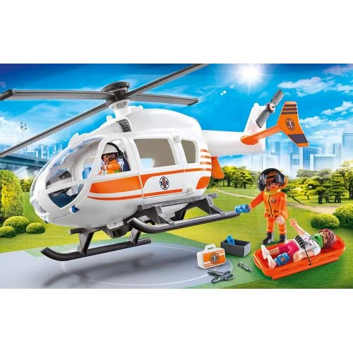 Playmobil Hospital Emergency Helicopter With Landing Pad 70048 4008789700483