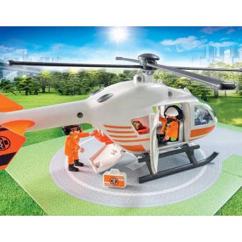 Playmobil Hospital Emergency Helicopter With Landing Pad 70048 4008789700483