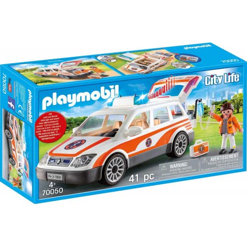 Playmobil Hospital Emergency Car With Lights And Sound 70050 4008789700506