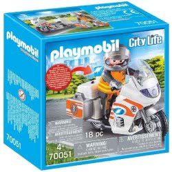 Playmobil Hospital Emergency Motorbike With Flashing Light 70051 4008789700513