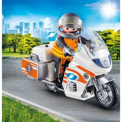Playmobil Hospital Emergency Motorbike With Flashing Light 70051 4008789700513