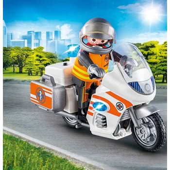 Playmobil Hospital Emergency Motorbike With Flashing Light 70051 4008789700513
