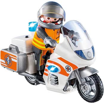 Playmobil Hospital Emergency Motorbike With Flashing Light 70051 4008789700513