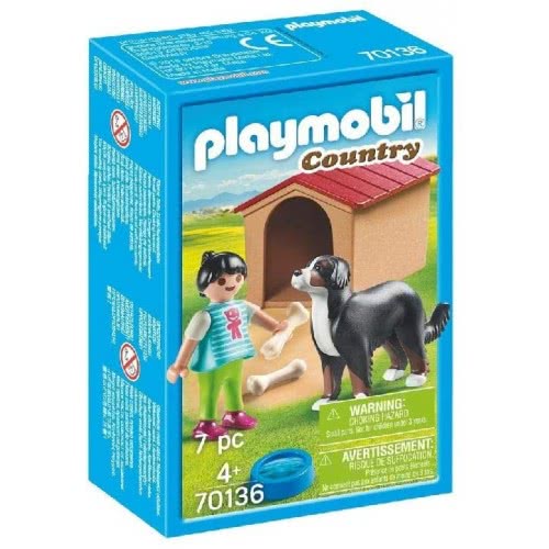 Playmobil Farm Dog With Kennel 70136 4008789701367