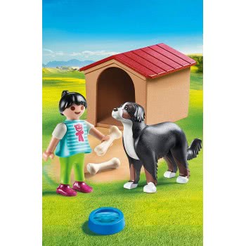 Playmobil Farm Dog With Kennel 70136 4008789701367
