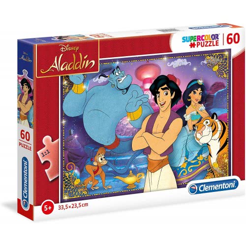Clementoni Aladdin Supercolor Puzzle 60 Pieces, Multi-Coloured 1200-26053 8005125260539