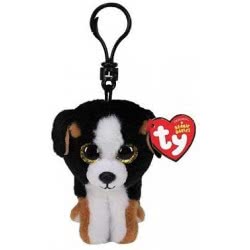 ty Beanie Babies Χνουδωτό Κλιπ Σκύλος Άσπρος/Καφέ Roscoe The Dog 8.5 Εκ. 1607-35239 008421352395