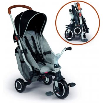 Smoby Τρίκυκλο Ποδηλατάκι Σπαστό Robin Folding Trike, Grey 741300 3032167413000