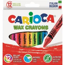 CARIOCA Κηρομπογιές 12 Τεμ Wax Crayons 42365 8003511423650