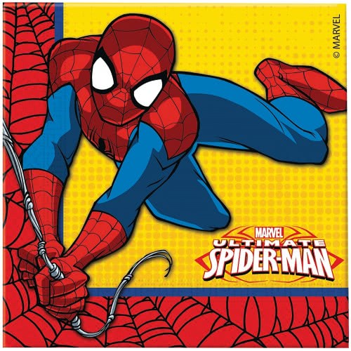 PROCOS Marvel Ultimate Spiderman Napkeens 33X33 Cm - 20 Pieces 087525 5201184875254
