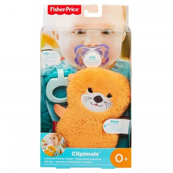 Mattel Clipimals Λούτρινο Ζωάκι Με Λαβή Πιπίλας - Βίδρα GKC49 / GJD29 887961809442