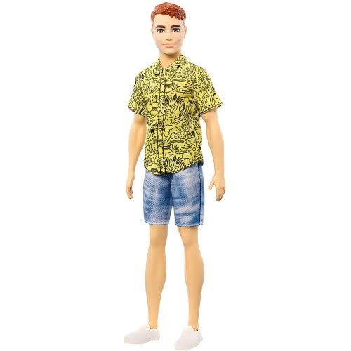 Mattel Barbie Ken Fashionistas Κούκλα Με Κίτρινη Μπλούζα Και Κόκκινα Μαλλιά 139 DWK44 / GHW67 887961804492