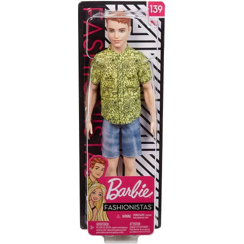Mattel Barbie Ken Fashionistas Κούκλα Με Κίτρινη Μπλούζα Και Κόκκινα Μαλλιά 139 DWK44 / GHW67 887961804492