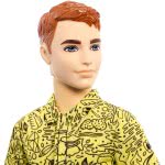 Mattel Barbie Ken Fashionistas Κούκλα Με Κίτρινη Μπλούζα Και Κόκκινα Μαλλιά 139 DWK44 / GHW67 887961804492