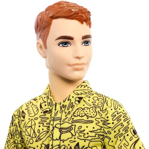 Mattel Barbie Ken Fashionistas Κούκλα Με Κίτρινη Μπλούζα Και Κόκκινα Μαλλιά 139 DWK44 / GHW67 887961804492