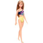 Mattel Barbie Beach Water Play Κούκλα Με Μωβ Και Κίτρινο Μαγιό DWJ99 / GHW41 887961804171