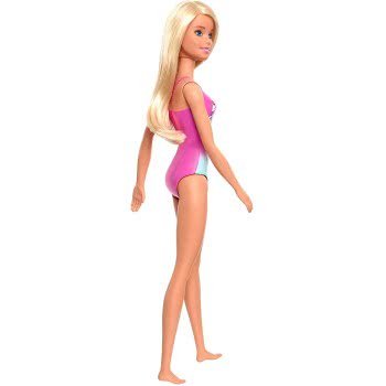 Mattel Barbie Beach Water Play Κούκλα Με Ροζ Και Μπλε Μαγιό DWJ99 / GHW37 887961804188