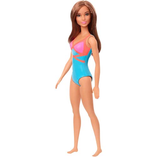Mattel Barbie Beach Water Play Κούκλα Με Μπλε Και Πορτοκαλί Μαγιό DWJ99 / GHW40 887961804195