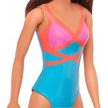 Mattel Barbie Beach Water Play Κούκλα Με Μπλε Και Πορτοκαλί Μαγιό DWJ99 / GHW40 887961804195
