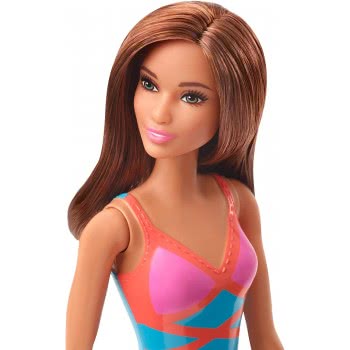 Mattel Barbie Beach Water Play Κούκλα Με Μπλε Και Πορτοκαλί Μαγιό DWJ99 / GHW40 887961804195