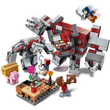 LEGO Minecraft The Redstone Battle Building Set With Golem And Monster Figures, Toys For Kids 8+ Years Old 21163 5702016618303
