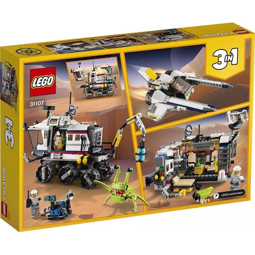 LEGO Creator 3In1 Space Rover Explorer, Base And Shuttle Flyer Building Set 31107 5702016616330