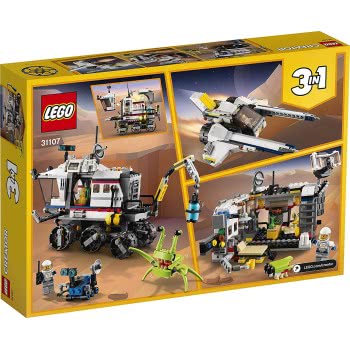 LEGO Creator 3In1 Space Rover Explorer, Base And Shuttle Flyer Building Set 31107 5702016616330