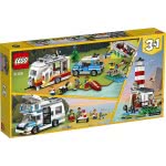 LEGO Creator 3In1 Caravan Family Holiday Toy With Car, Camperva, Lighthouse, Summer Construction Toy 31108 5702016616347