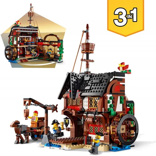 LEGO Creator 3In1 Pirate Ship, Inn And Skull Island Toy Set 31109 5702016616354