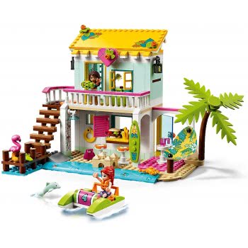 LEGO Friends Beach House Mini Dolls House Play Set With Andrea And Mia, Summer Holiday Series 41428 5702016619133